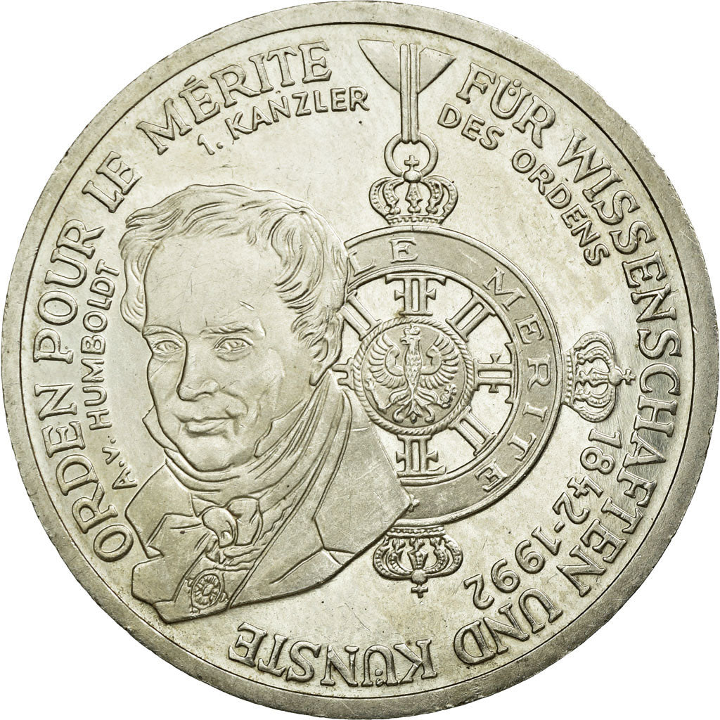 Coin, GERMANY - FEDERAL REPUBLIC, 10 Mark, 1992, Munich, Germany, AU(55-58)