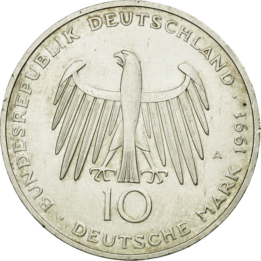 Coin, GERMANY - FEDERAL REPUBLIC, 10 Mark, 1991, Berlin, Germany, AU(50-53)