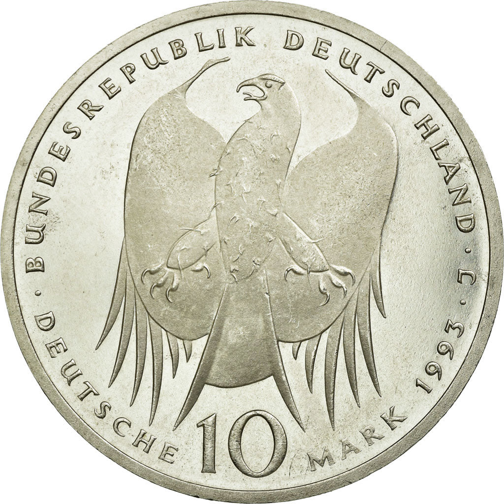 Coin, GERMANY - FEDERAL REPUBLIC, 10 Mark, 1993, Hamburg, Germany, MS(60-62)