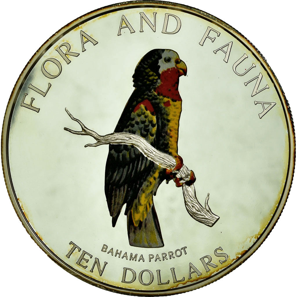 Coin, Bahamas, Elizabeth II, 10 Dollars, 1995, MS(65-70), Silver, KM:167