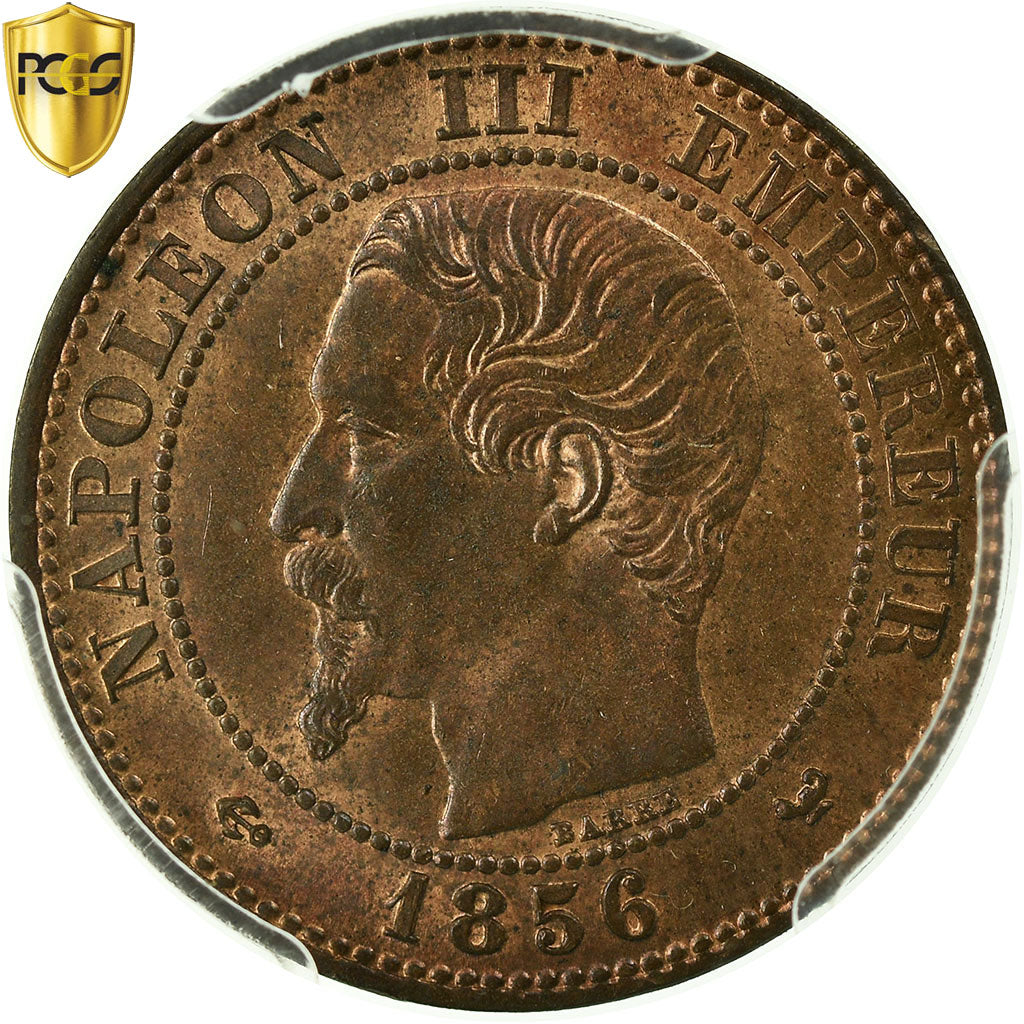 Coin, France, Napoleon III, Napoléon III, 2 Centimes, 1856, Lille, PCGS