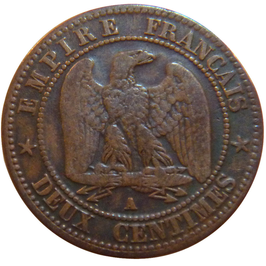 Francia, Napoleon III, Napoléon III, 2 Centimes, 1857, Paris, MB+, Bronzo, K...