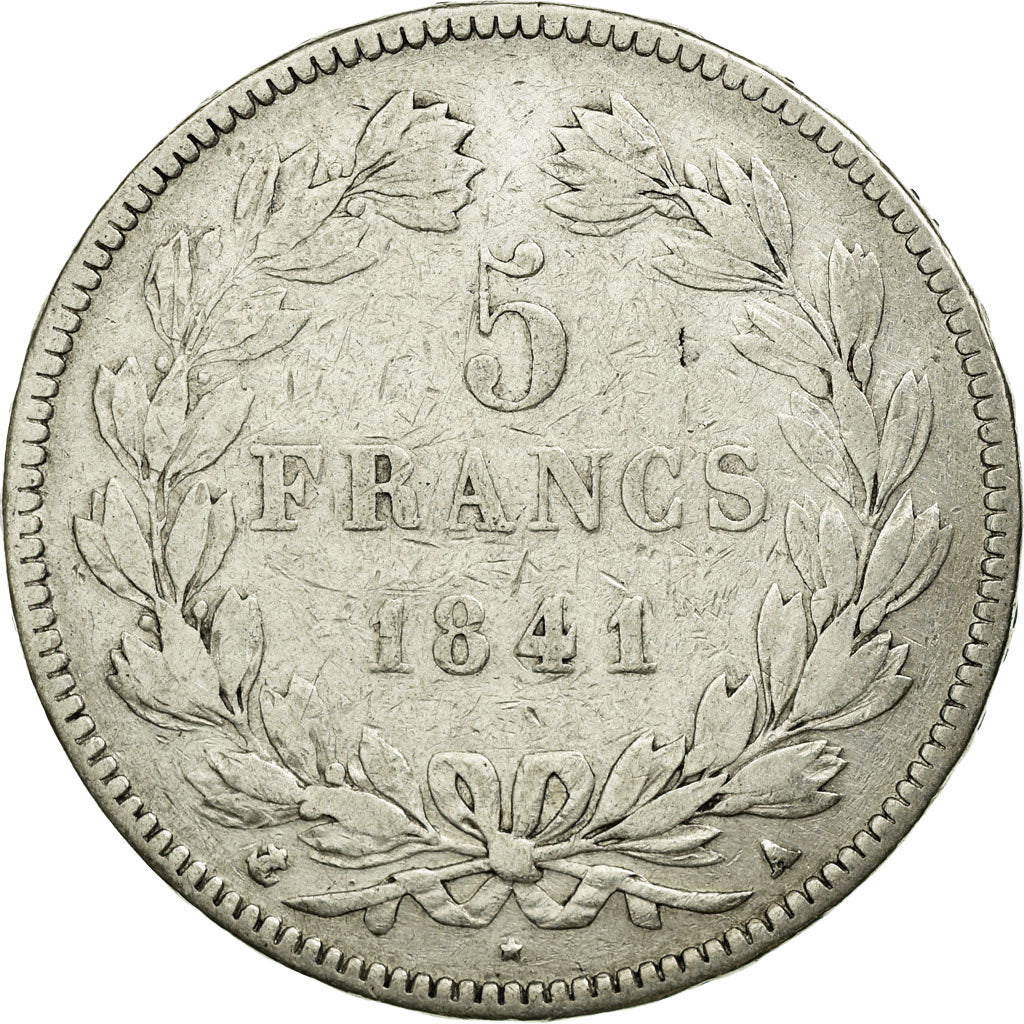 Coin, France, Louis-Philippe, 5 Francs, 1841, Paris, VF(30-35), Silver