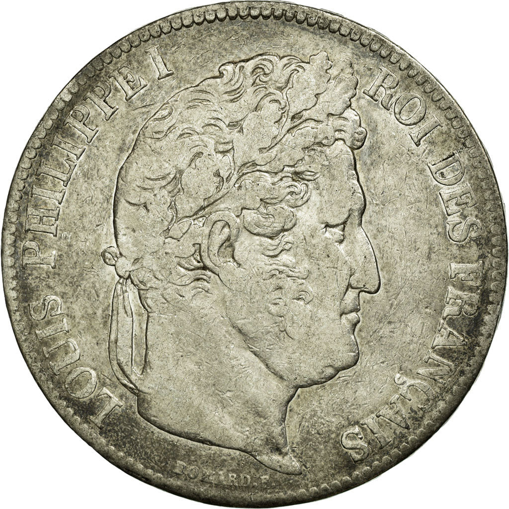 Coin, France, Louis-Philippe, 5 Francs, 1836, Strasbourg, VF(20-25), Silver
