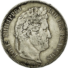 Coin, France, Louis-Philippe, 5 Francs, 1843, Bordeaux, VF(30-35), Silver
