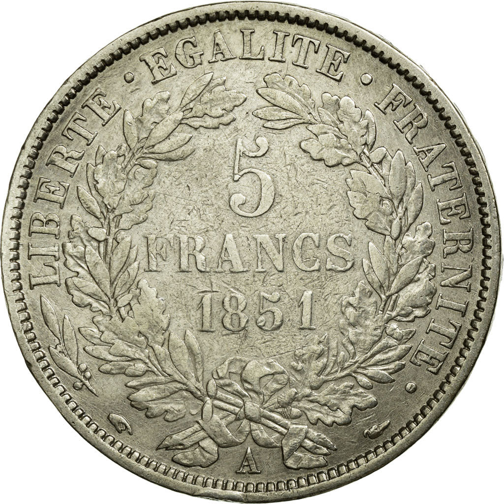 Monnaie, France, Cérès, 5 Francs, 1851, Paris, TB+, Argent, Gadoury:719