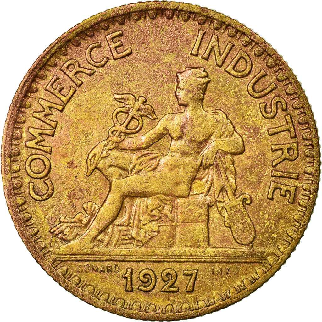 Coin, France, Chambre de commerce, 2 Francs, 1927, Paris, VF(30-35)
