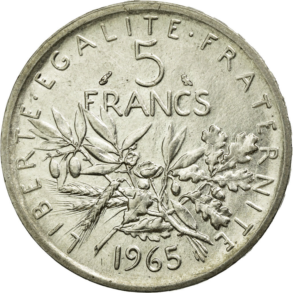 Coin, France, Semeuse, 5 Francs, 1965, Paris, AU(55-58), Silver, KM:926