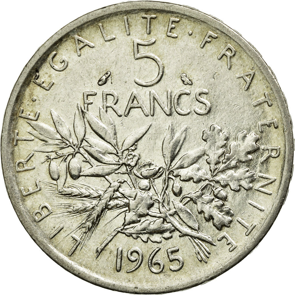 Coin, France, Semeuse, 5 Francs, 1965, Paris, AU(55-58), Silver, KM:926