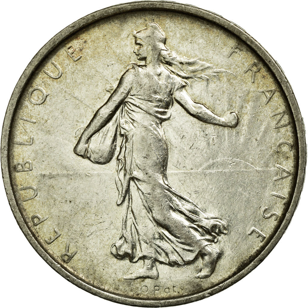 Moneda, Francia, Semeuse, 5 Francs, 1968, MBC+, Plata, KM:926, Gadoury:770