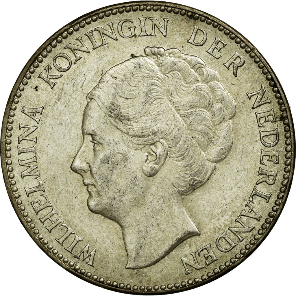 Coin, Netherlands, Wilhelmina I, Gulden, 1931, AU(55-58), Silver, KM:161.1