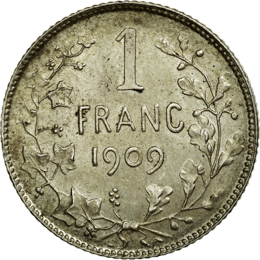 Monnaie, Belgique, Leopold II, Franc, 1909, SPL, Argent, KM:56.1