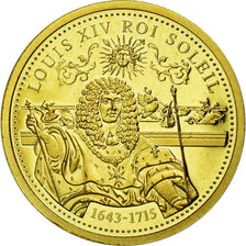 France, Médaille, Louis XIV Roi Soleil, FDC, Or