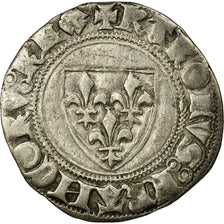 Coin, France, Charles VI, Blanc Guénar, Toulouse, EF(40-45), Billon