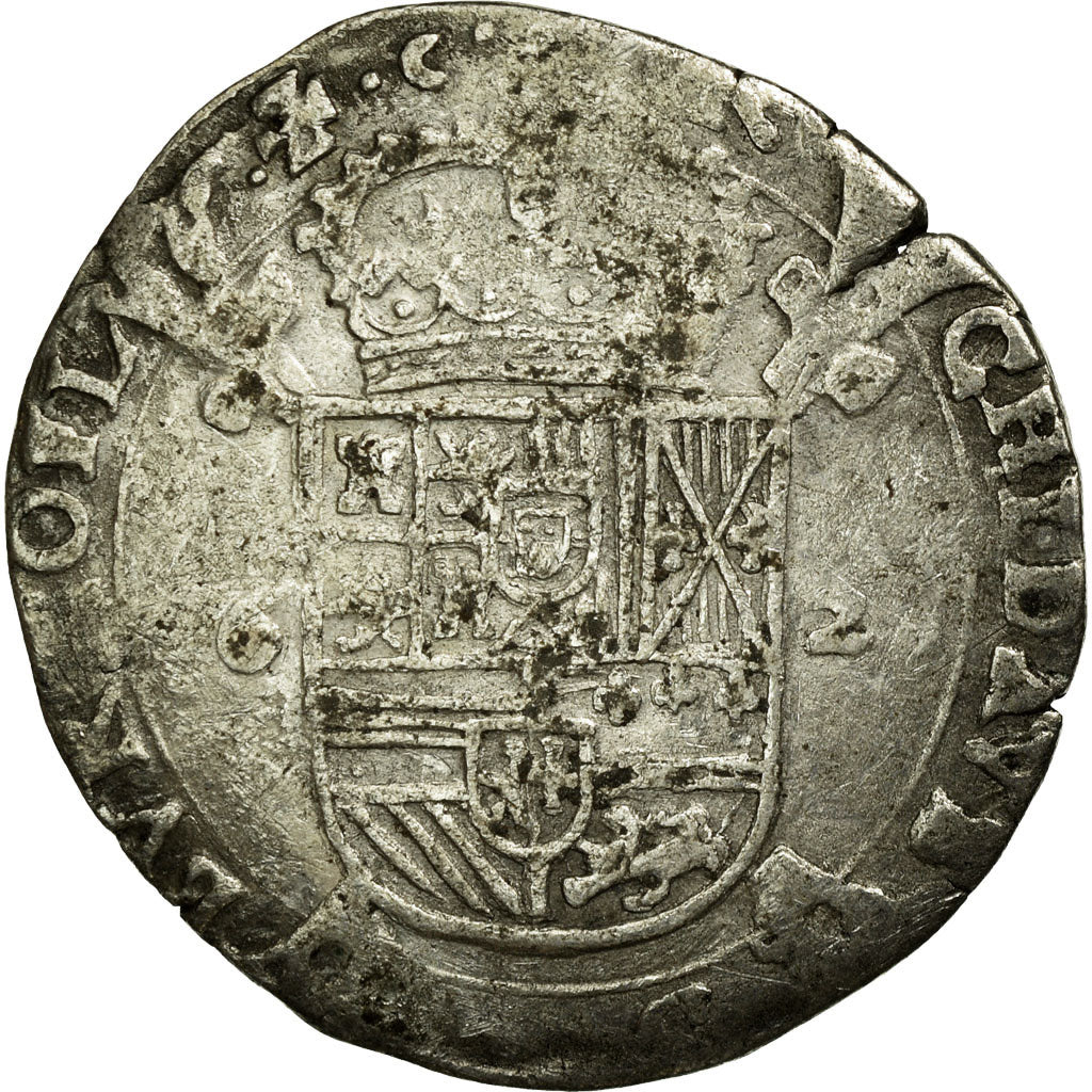 Coin, Spanish Netherlands, Flanders, Philip IV, Escalin, 1623, Bruges