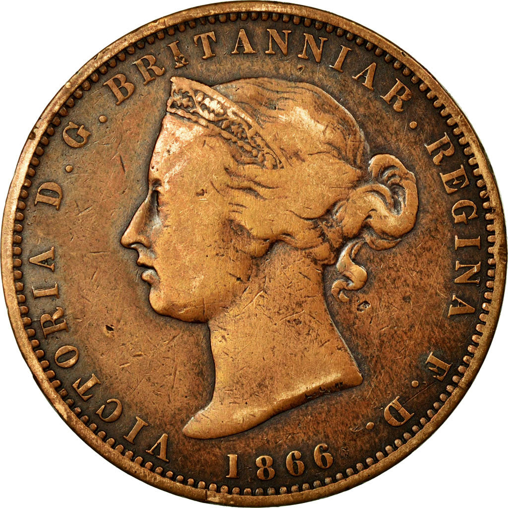 Coin, Jersey, Victoria, 1/13 Shilling, 1866, VF(30-35), Bronze, KM:5