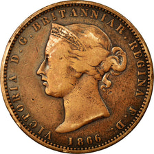 Coin, Jersey, Victoria, 1/13 Shilling, 1866, VF(30-35), Bronze, KM:5
