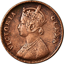 Coin, INDIA-BRITISH, Victoria, 1/4 Anna, 1862, VF(30-35), Copper, KM:467