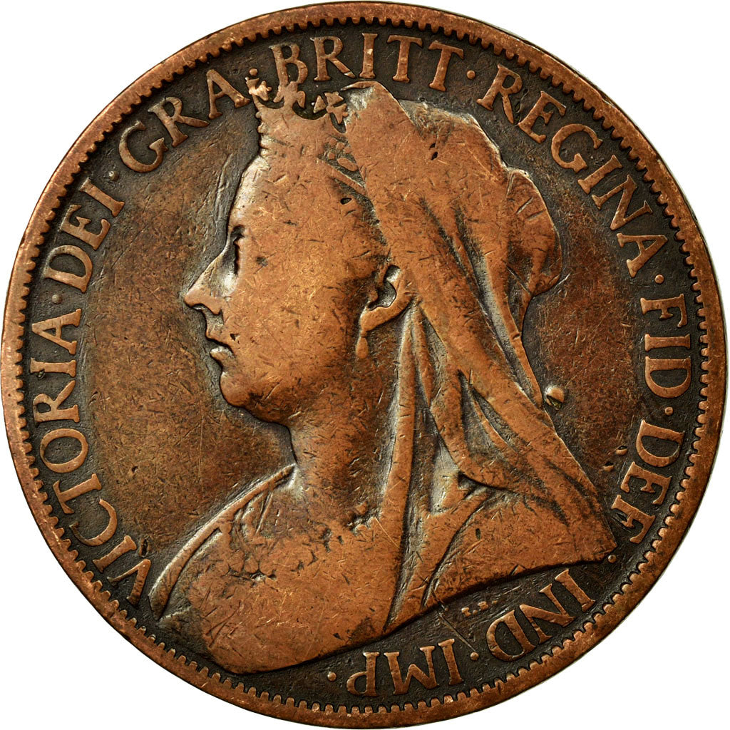 Coin, Great Britain, Victoria, Penny, 1900, VF(20-25), Bronze, KM:790