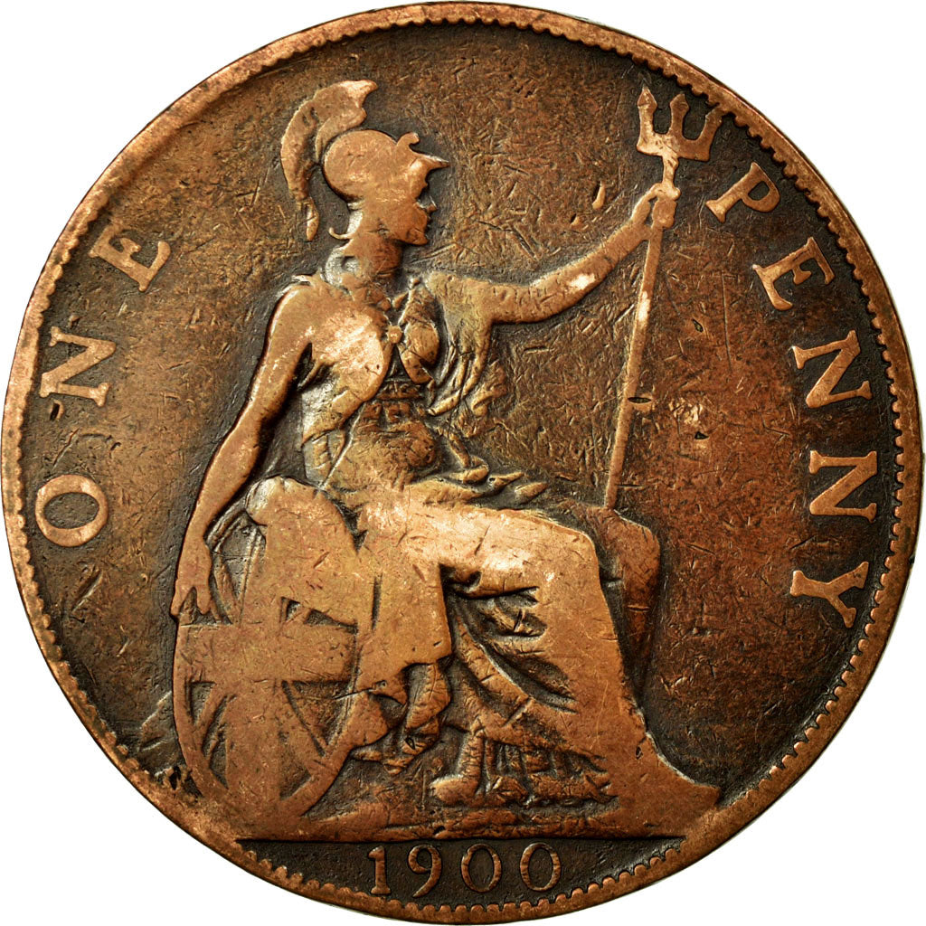 Coin, Great Britain, Victoria, Penny, 1900, VF(20-25), Bronze, KM:790