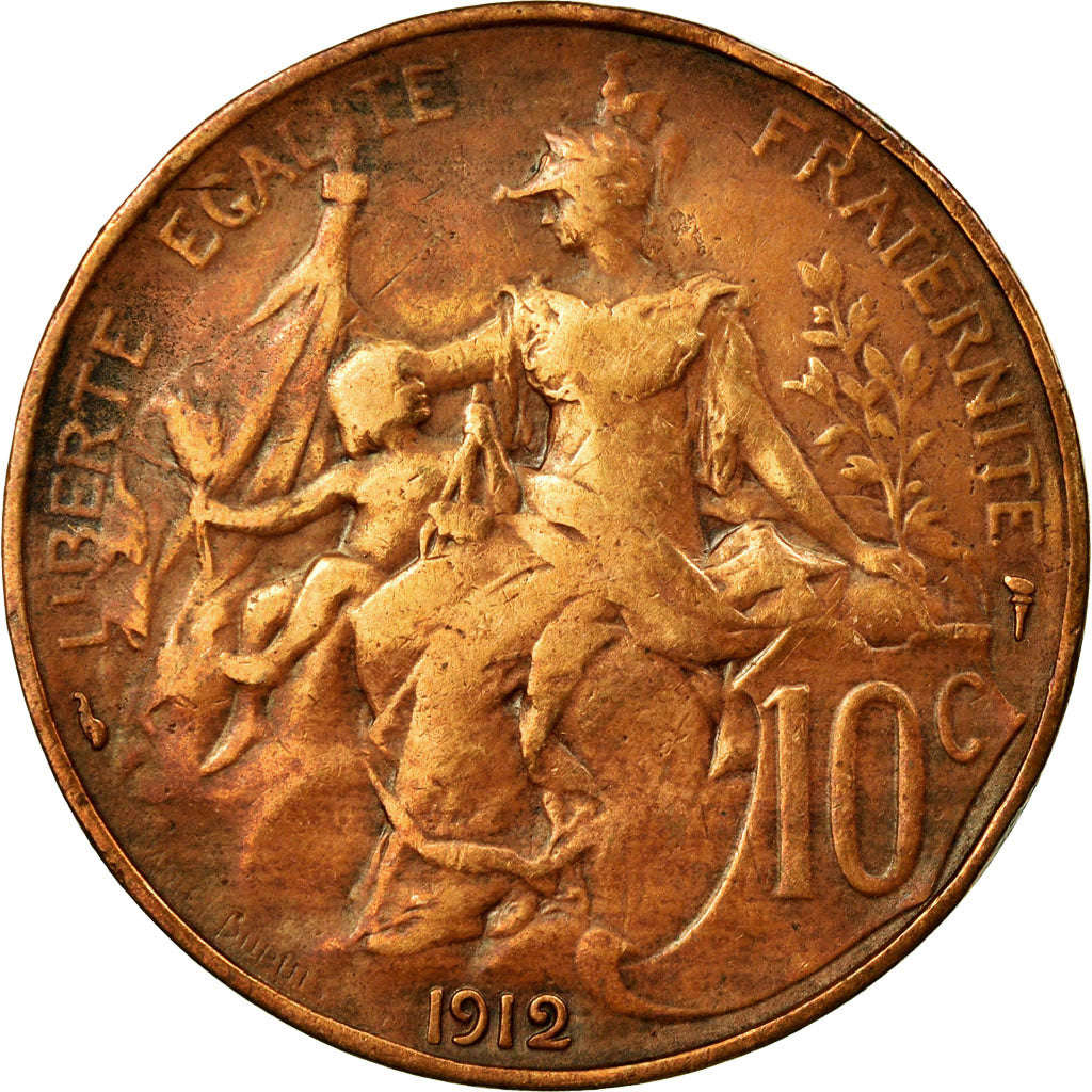 Coin, France, Dupuis, 10 Centimes, 1912, Paris, VF(30-35), Bronze, KM:843, Le