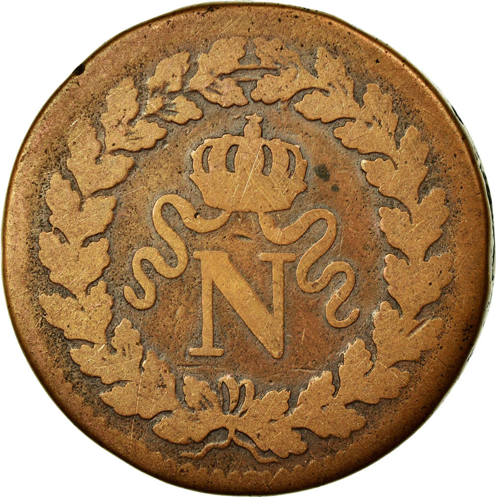 Munten, Frankrijk, Napoléon I, Decime, 1814, Strasbourg, FR, Bronze, KM:700