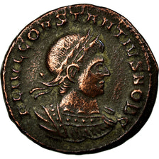 Coin, Constantius II, Follis, 334-335, Siscia, EF(40-45), Bronze, RIC:237