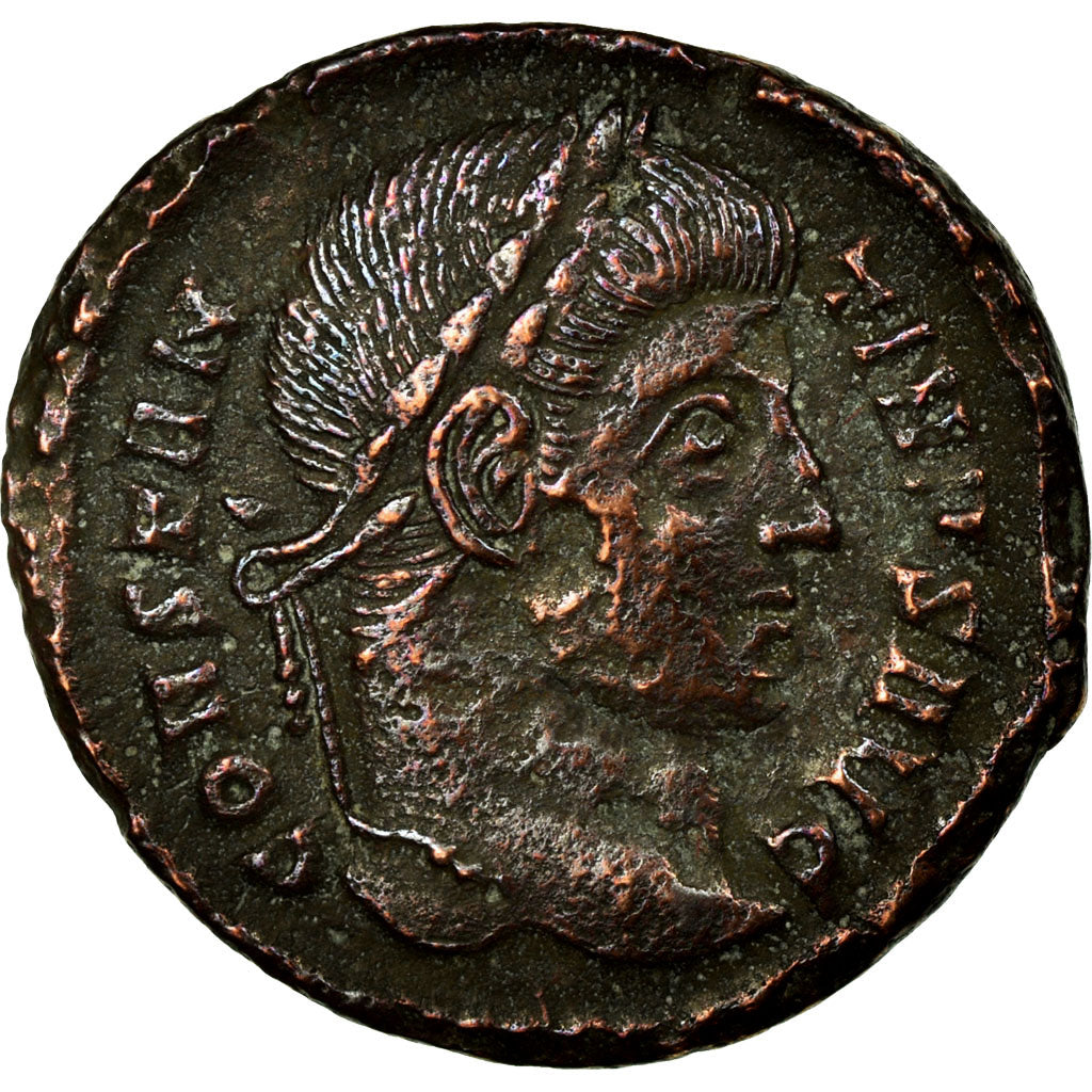 Coin, Constantine I, Follis, 322-325, Ticinum, EF(40-45), Bronze, RIC:167