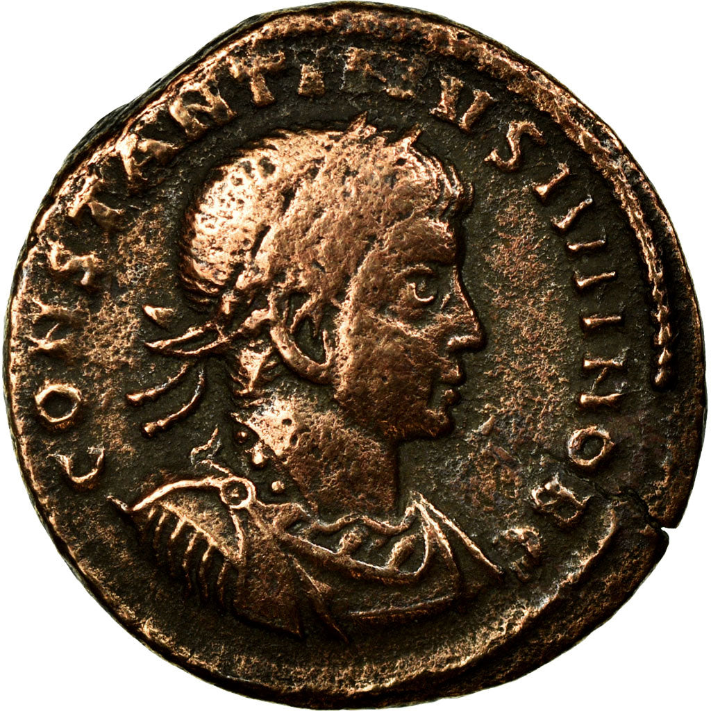 Monnaie, Constantin II, Follis, 321, Aquilée, TB+, Bronze, RIC:94
