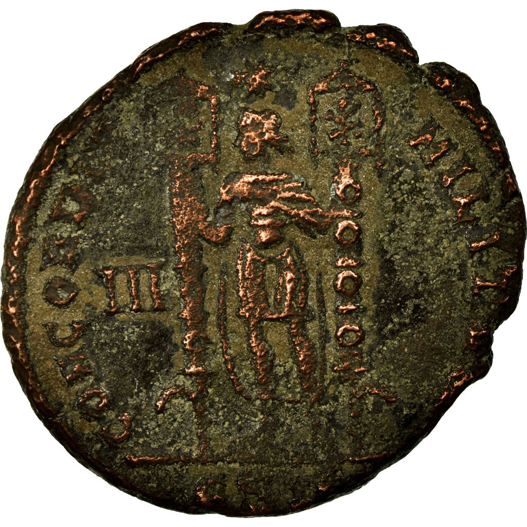 Coin, Constantius II, Maiorina, 351, Siscia, VF(20-25), Bronze, RIC:301