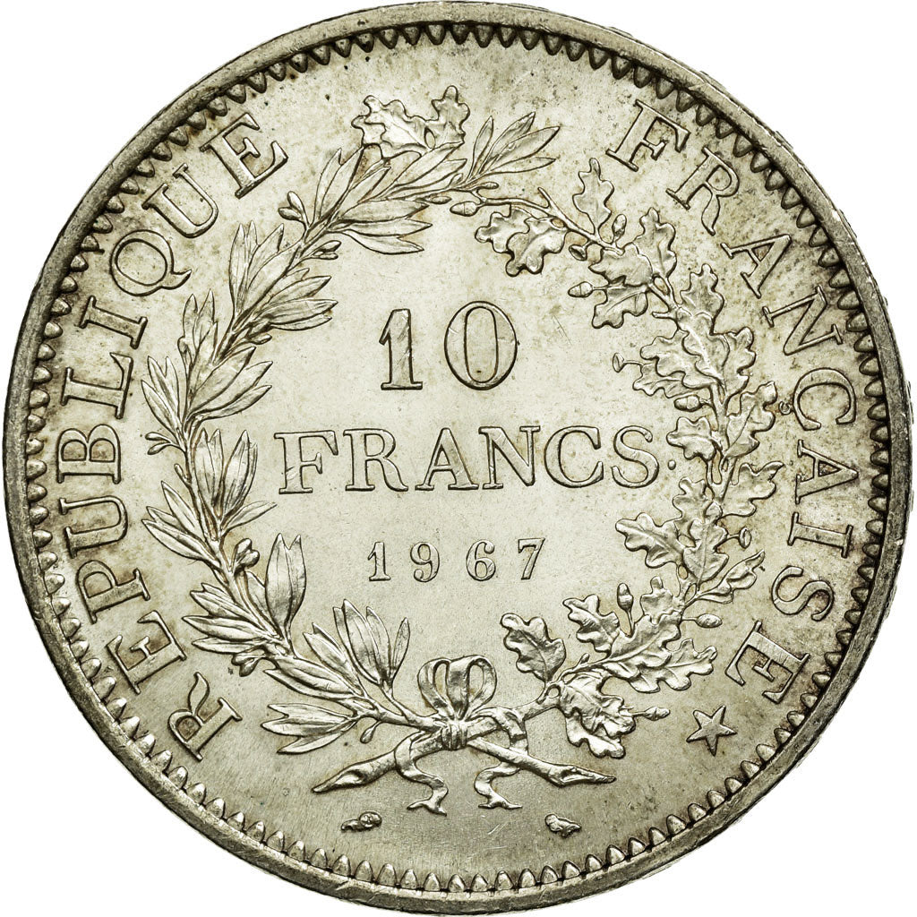 Coin, France, Hercule, 10 Francs, 1967, Paris, Avec accent, MS(64), Silver