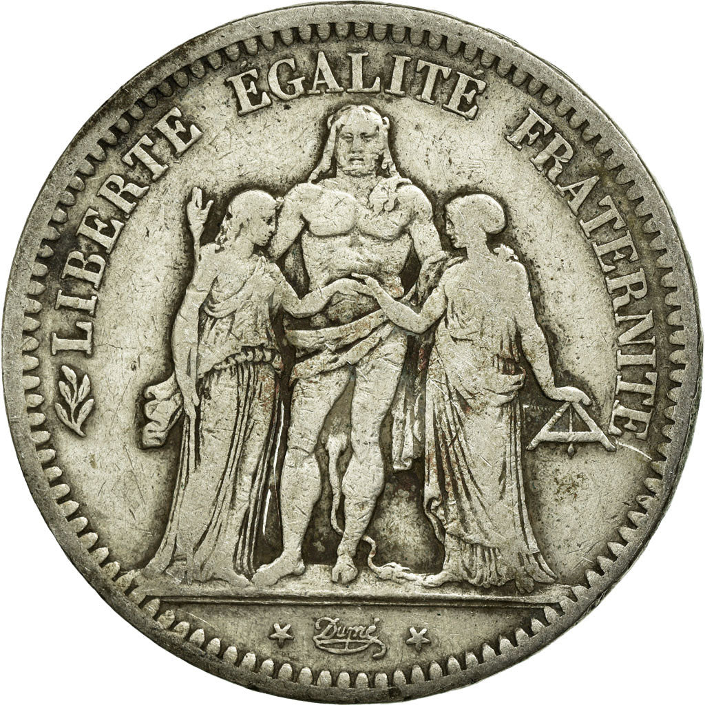 Monnaie, France, Hercule, 5 Francs, 1848, Strasbourg, TB, Argent, Gadoury:683