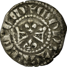 Moneda, Francia, Maine, Charles de Valois, Denarius, 1290-1317, Le Mans, MBC