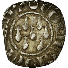 Moeda, França, Bretagne, Jean IV de Montfort, 1/2 Gros, 1345-1399, VF(30-35)