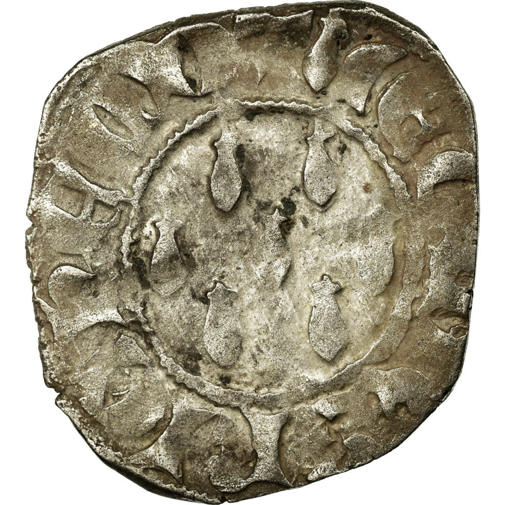 Coin, France, Bretagne, Jean IV de Montfort, 1/2 Gros, 1345-1399, VF(30-35)
