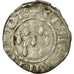 Moneda, Francia, Bretagne, Jean IV de Montfort, 1/2 Gros, 1345-1399, BC+, Plata