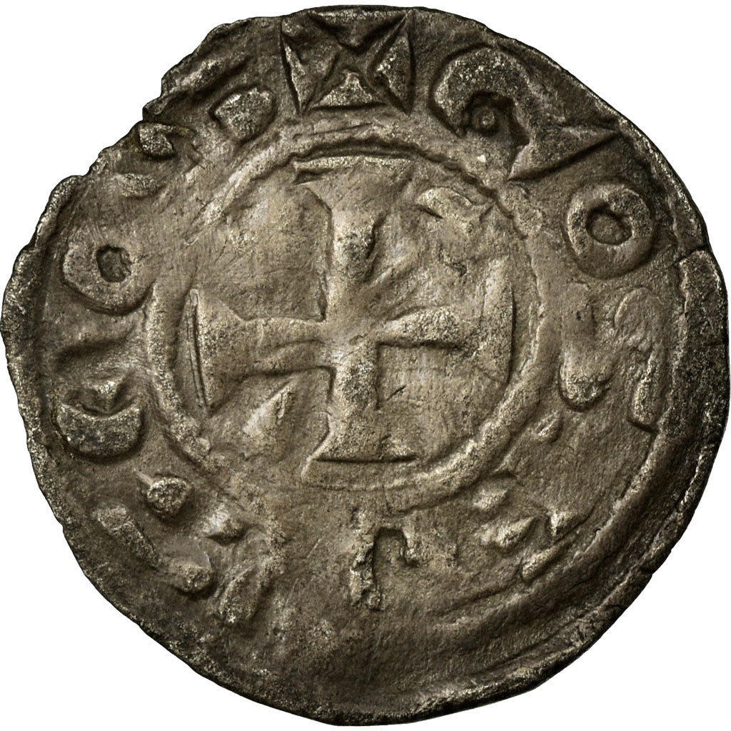 Munten, Frankrijk, Berry, Geoffroy II de Donzy, Obol, 1060-1160, Gien, FR+