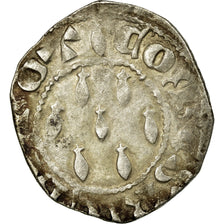 Moneta, Francia, Bretagne, Jean IV de Montfort, 1/2 Gros, 1345-1399, MB+