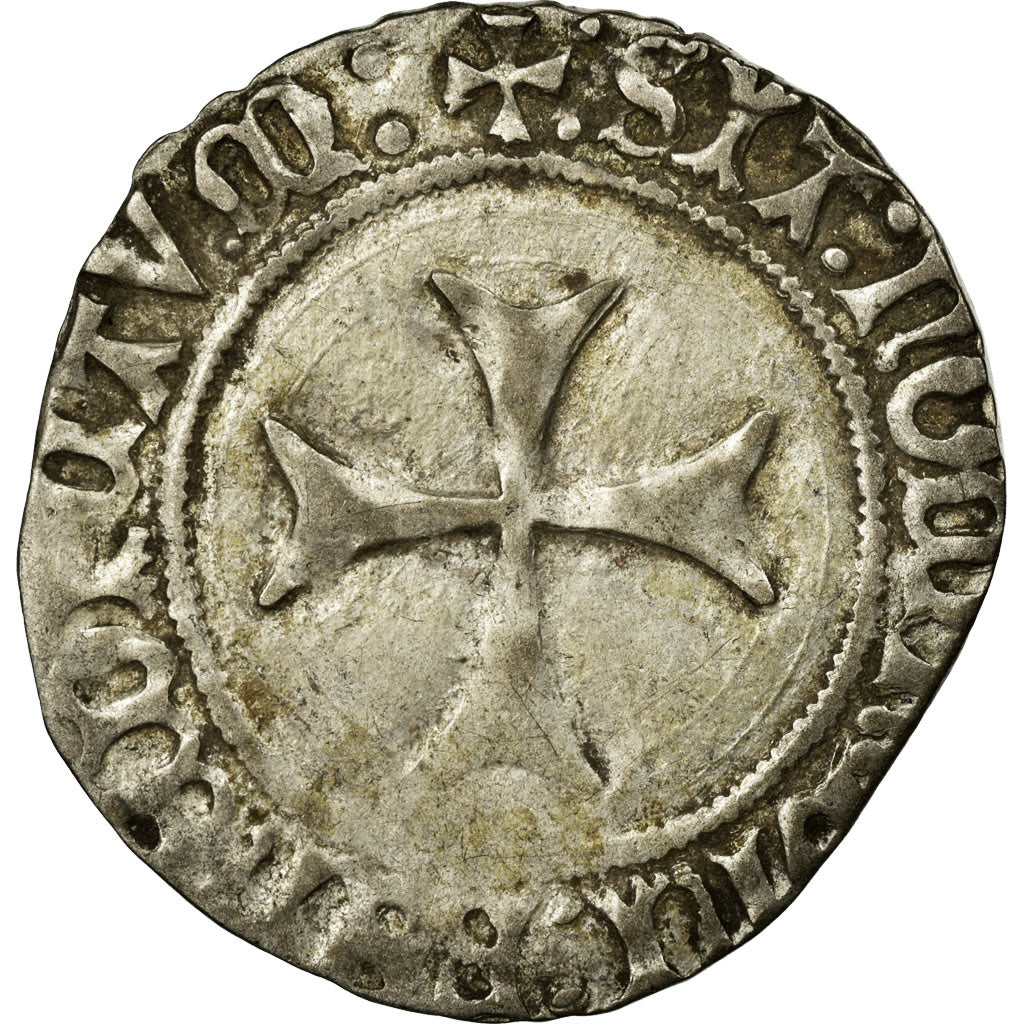 Coin, France, Bretagne, François II, Blanc à la targe, 1458-1488, Nantes