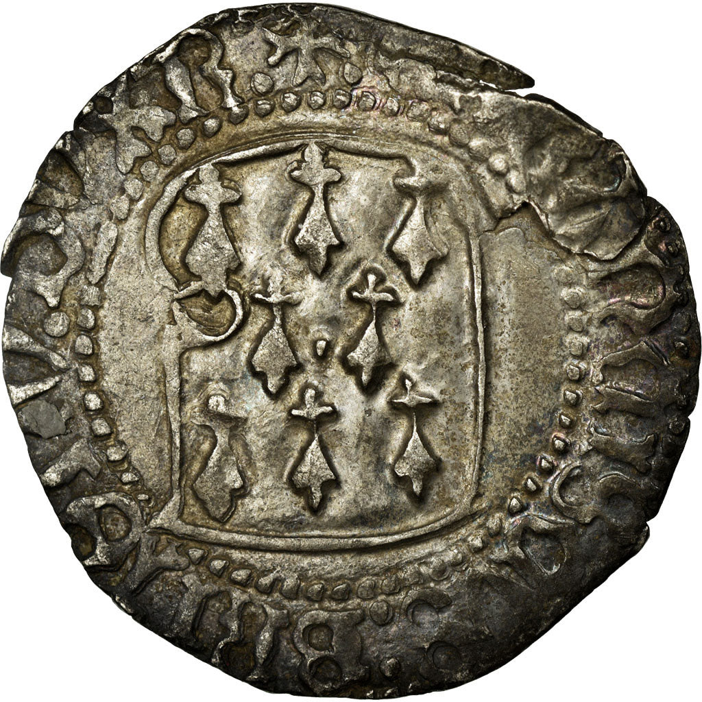 Monnaie, France, Bretagne, François II, Blanc à la targe, 1458-1488, Nantes
