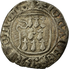 Moneda, Francia, Bretagne, Jean V, Blanc à la targe, 1399-1442, Redon, BC+