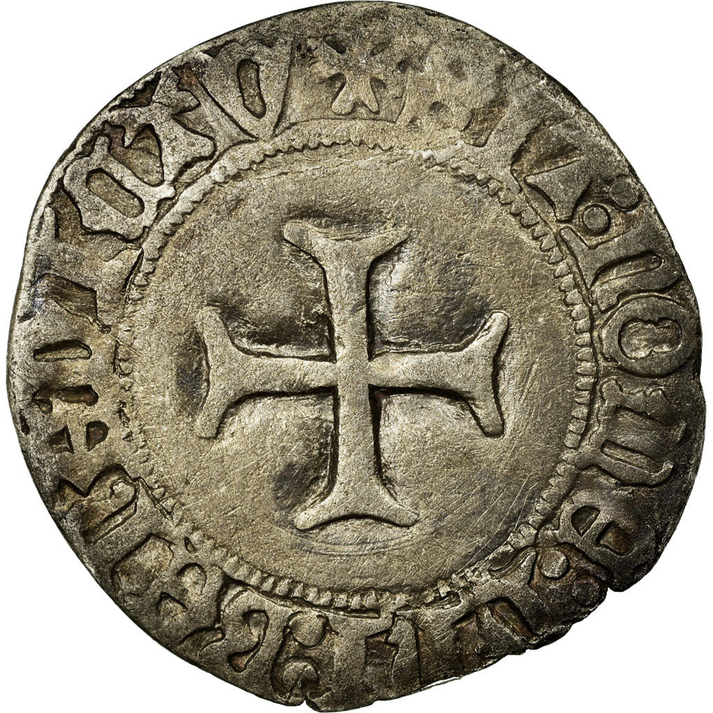 Moneda, Francia, Bretagne, Jean V, Blanc à la targe, 1399-1442, Redon, BC+
