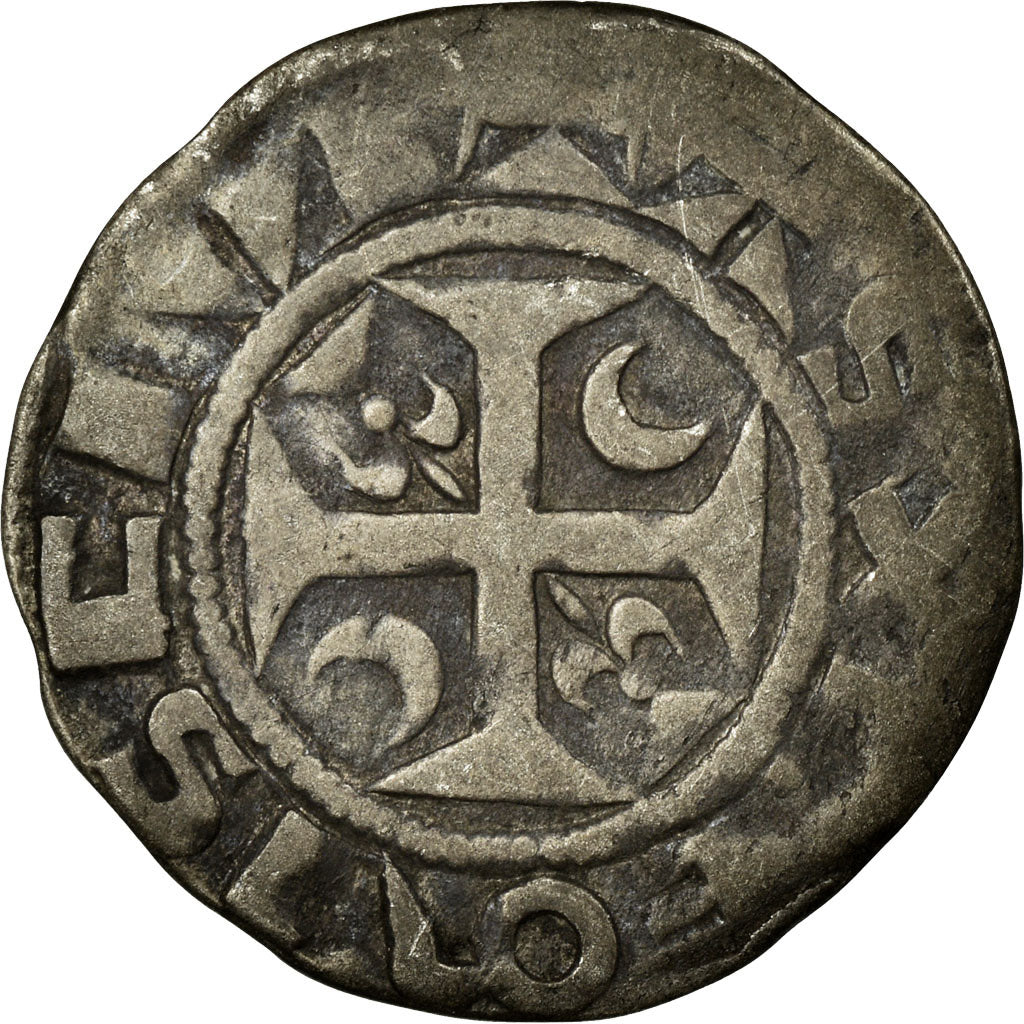 Coin, France, Champagne, Henri II, Denarius, 1227-1240, Reims, VF(30-35)