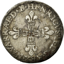 Monnaie, France, Henri III (Henri II de Béarn), 1/4 Ecu, 1587, Pau, TB+