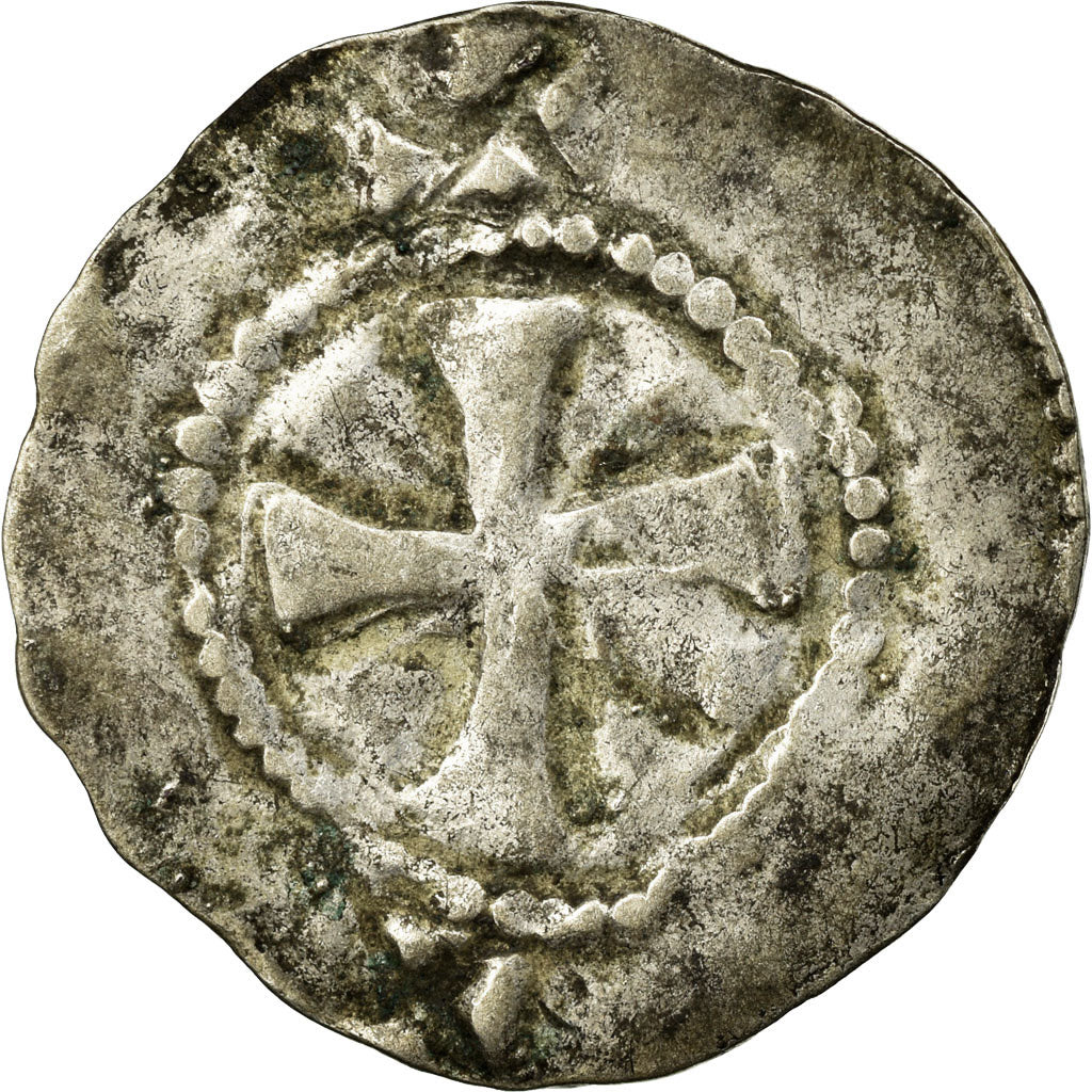 Munten, Frankrijk, Champagne, Anoniemen, Denarius, Sens, FR+, Zilver