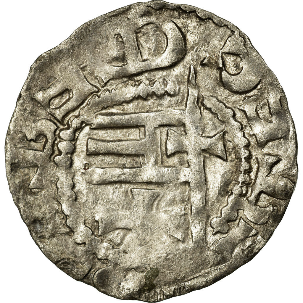 Coin, France, Picardie, Denarius, Soissons, Abbaye de Saint-Médard, EF(40-45)