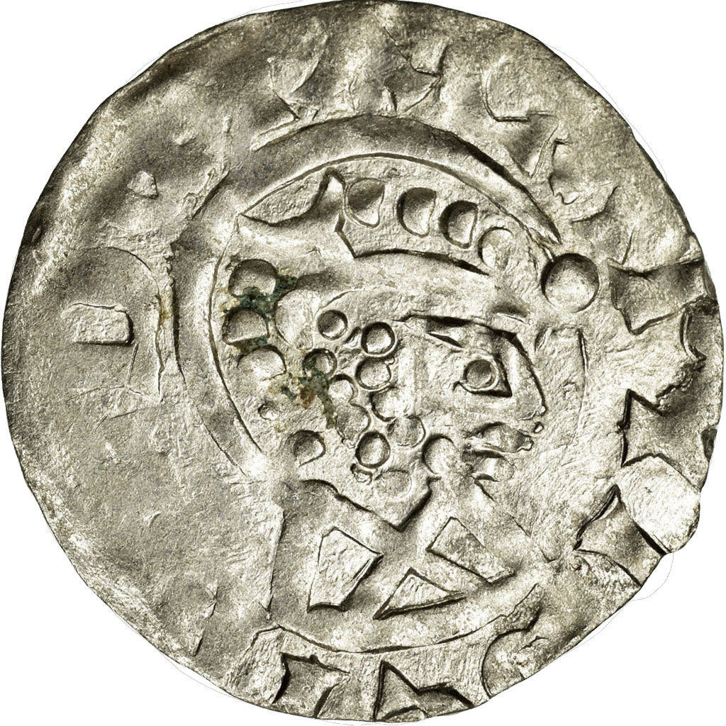 Monnaie, France, Picardie, Denier, Soissons, Abbaye de Saint-Médard, TTB+