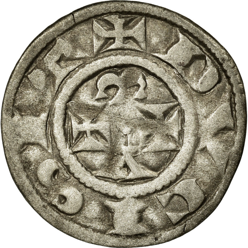 Monnaie, France, Aquitaine, Aliénor, Denier, 1189-1204, TB+, Argent