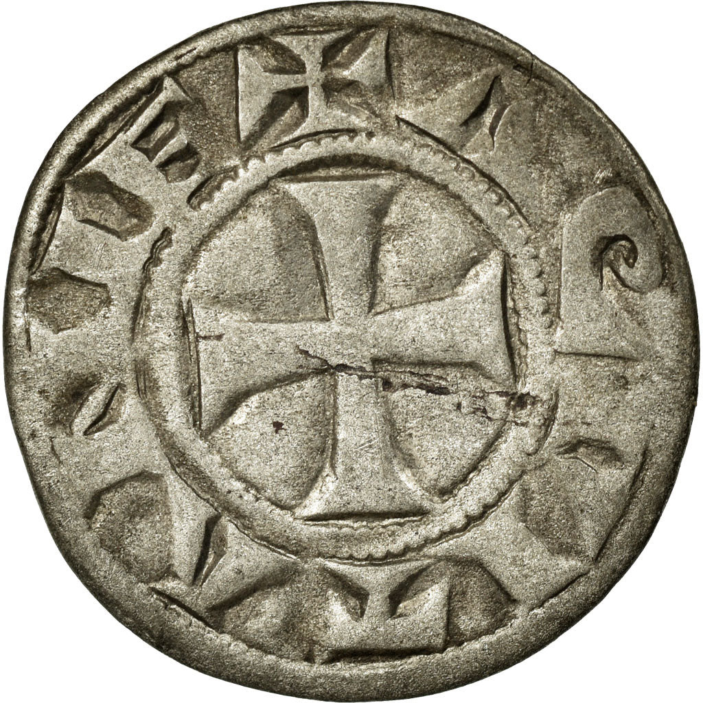 Monnaie, France, Aquitaine, Aliénor, Denier, 1189-1204, TB+, Argent