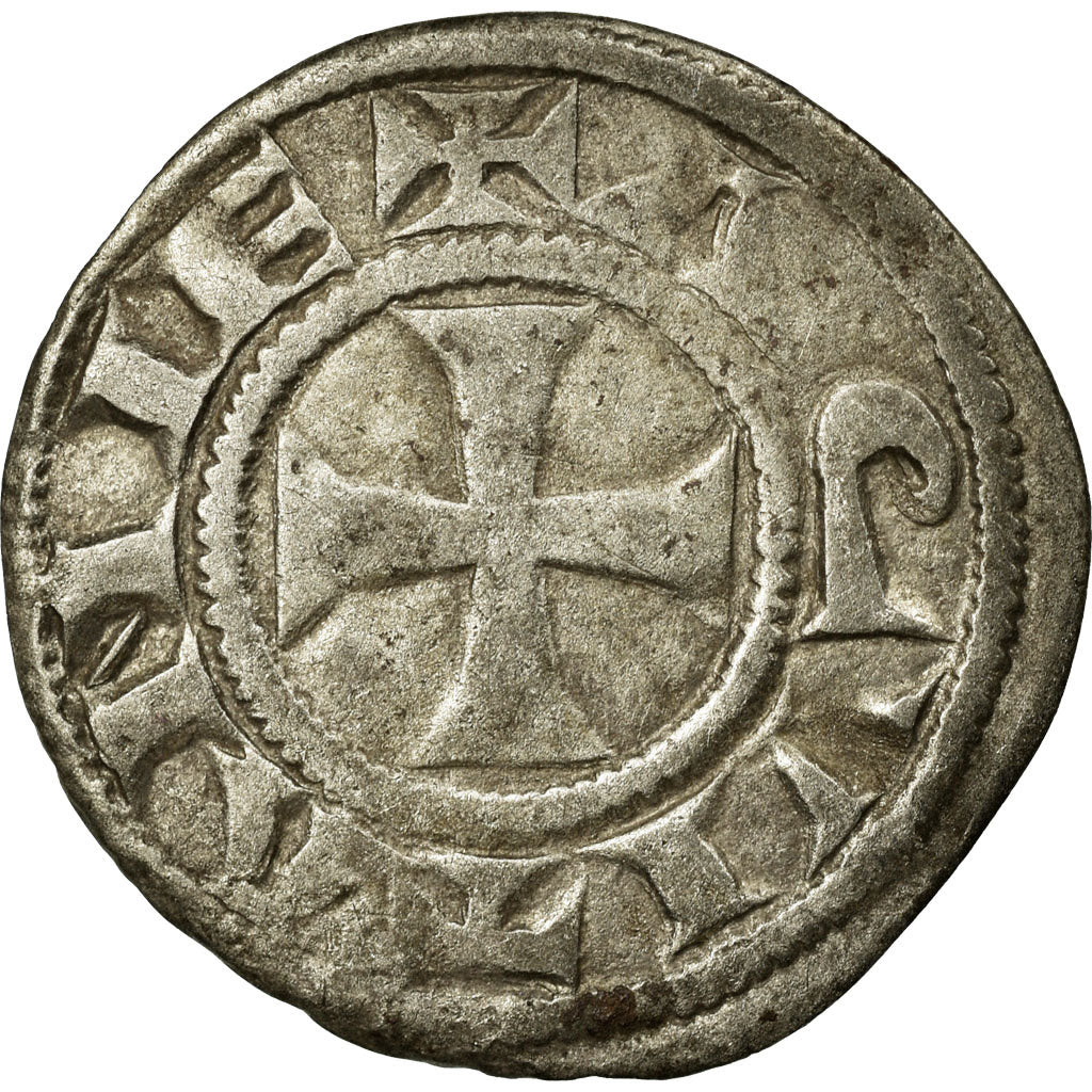 Monnaie, France, Aquitaine, Aliénor, Denier, 1189-1204, TB+, Argent